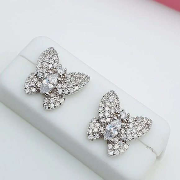 - 925 Sterling Silver Cubic Zirconia Earrings, U19254529 - Picture 1 of 11